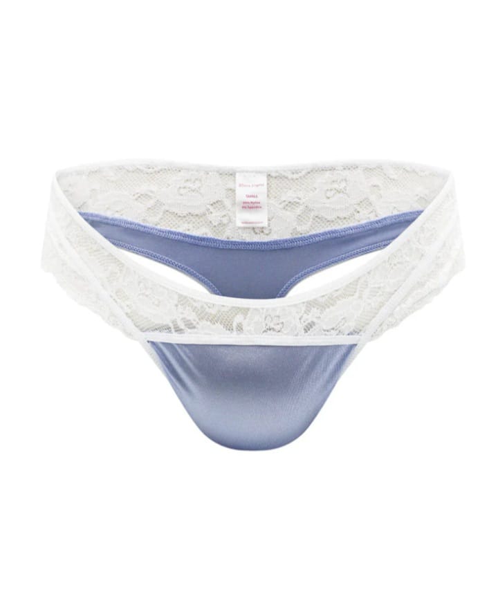 Luxe Satin & Lace Thong Man